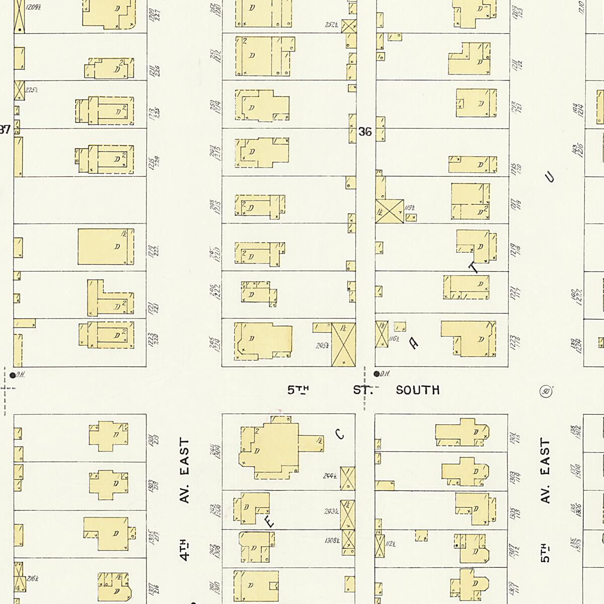 This old map of New Decatur, Morgan County, Alabama was created by Sanborn Map Company in 1908
