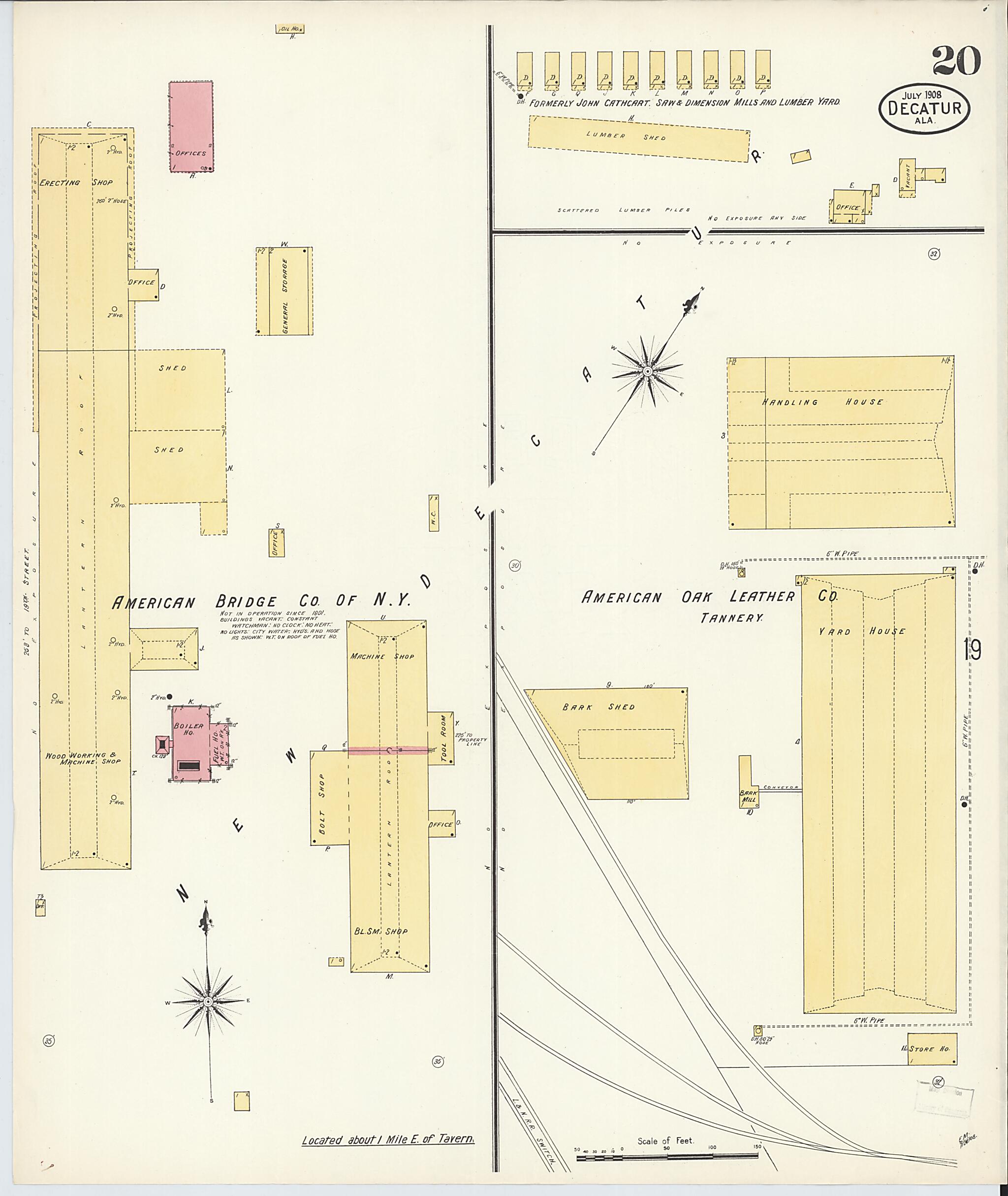 Decatur, Morgan County, Alabama 1908 (Sheet 20) by Relic Map Company