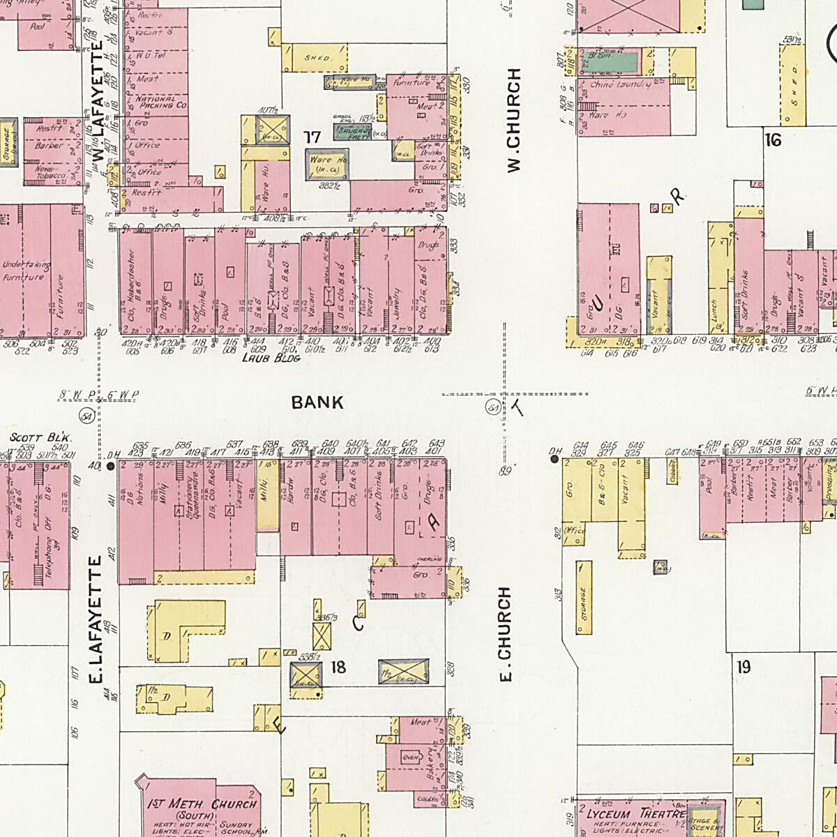 This old map of New Decatur, Morgan County, Alabama was created by Sanborn Map Company in 1908