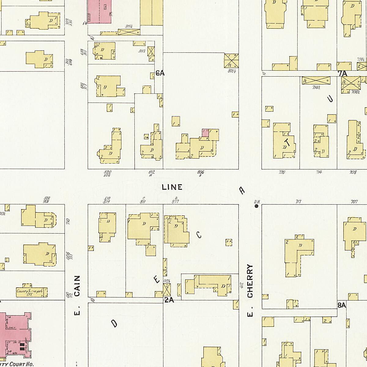 This old map of New Decatur, Morgan County, Alabama was created by Sanborn Map Company in 1908