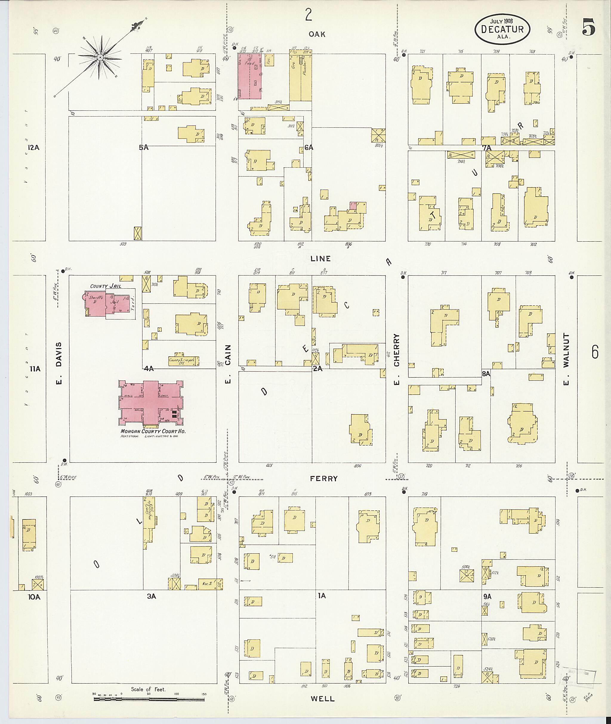 Decatur, Morgan County, Alabama 1908 (Sheet 5) by Relic Map Company