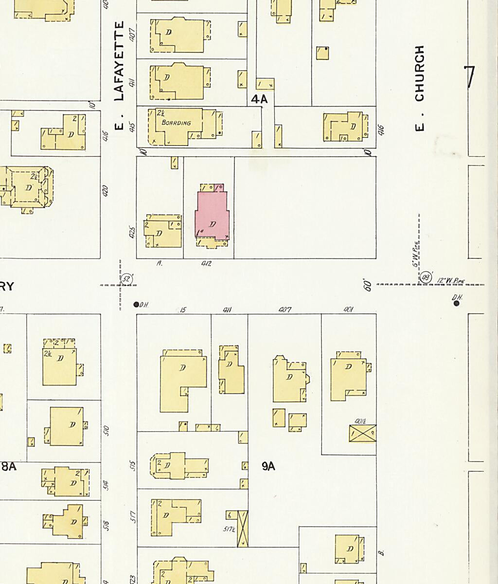 This old map of New Decatur, Morgan County, Alabama was created by Sanborn Map Company in 1908