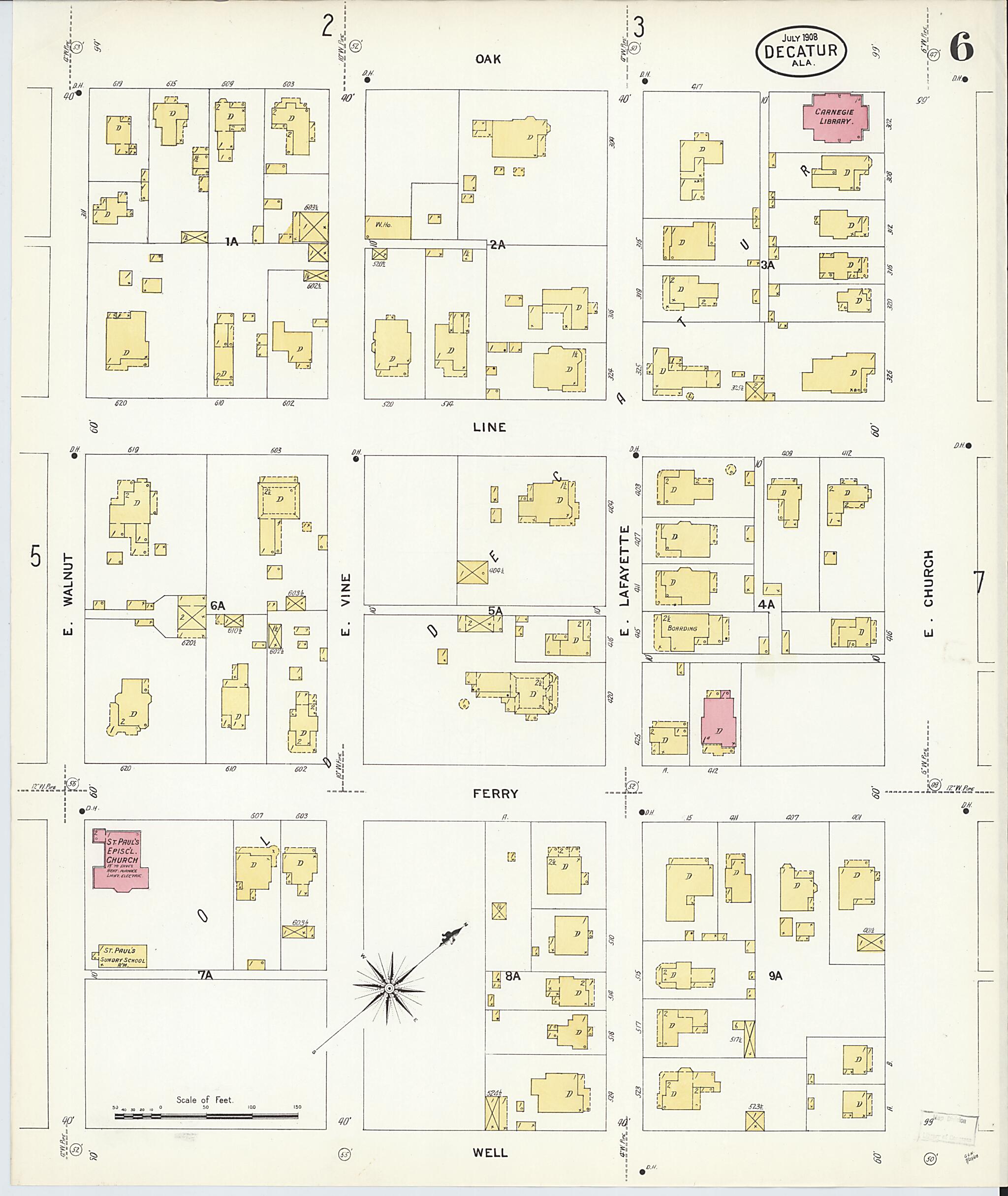 Decatur, Morgan County, Alabama 1908 (Sheet 6) by Relic Map Company