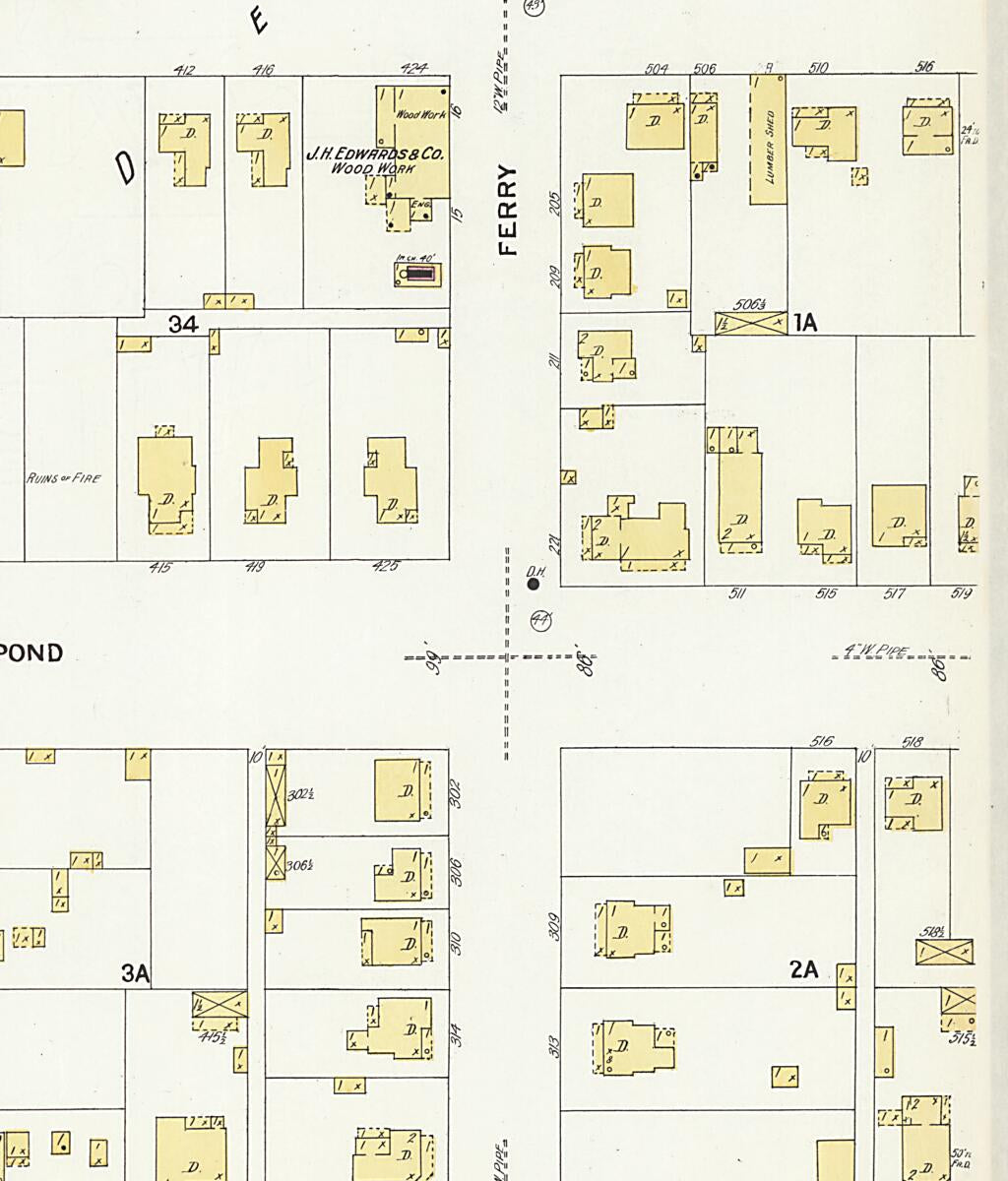 This old map of New Decatur, Morgan County, Alabama was created by Sanborn Map Company in 1908
