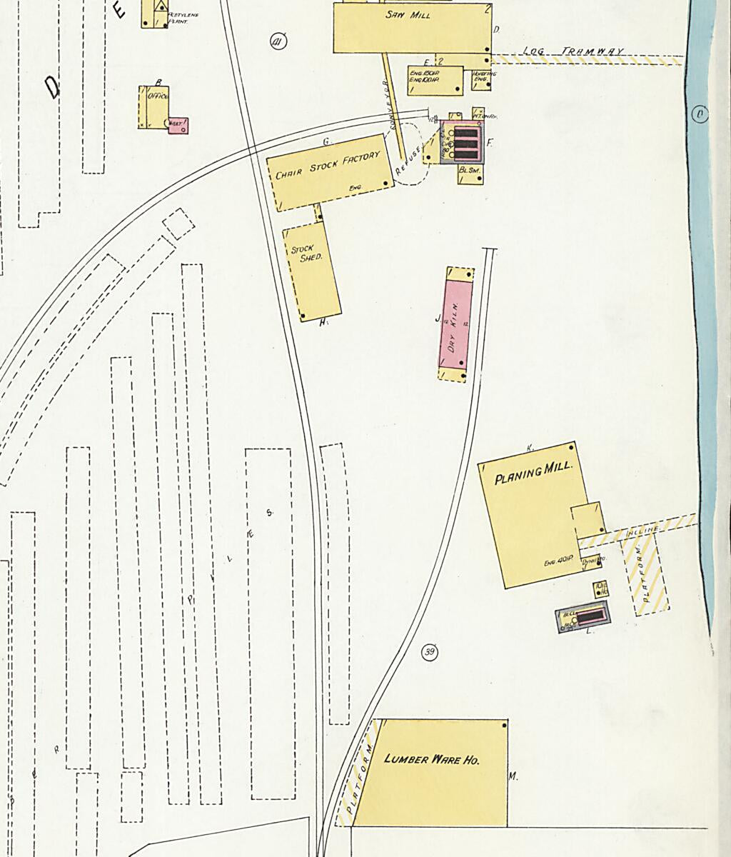 This old map of New Decatur, Morgan County, Alabama was created by Sanborn Map Company in 1908
