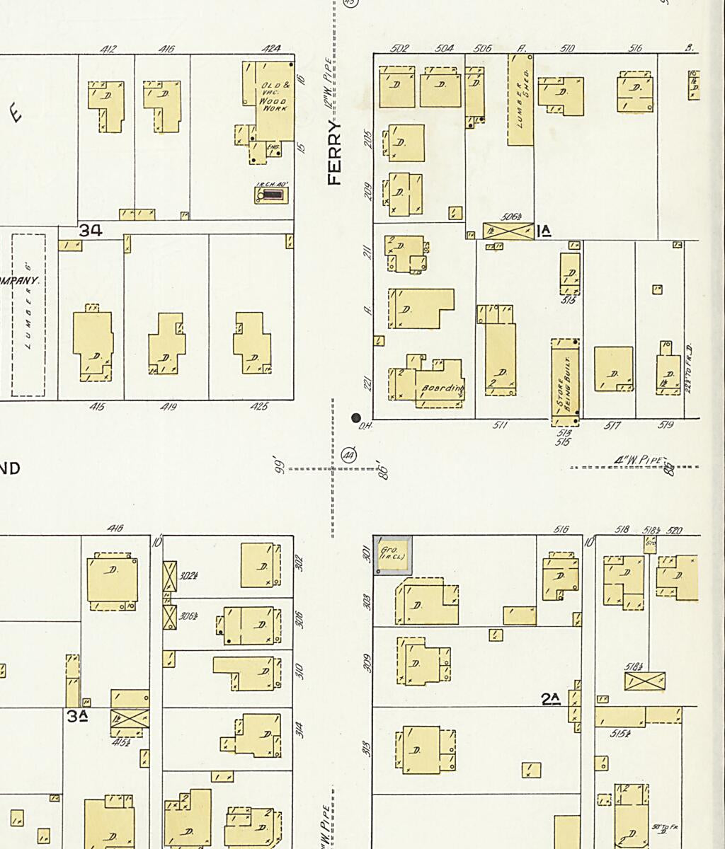 This old map of New Decatur, Morgan County, Alabama was created by Sanborn Map Company in 1913