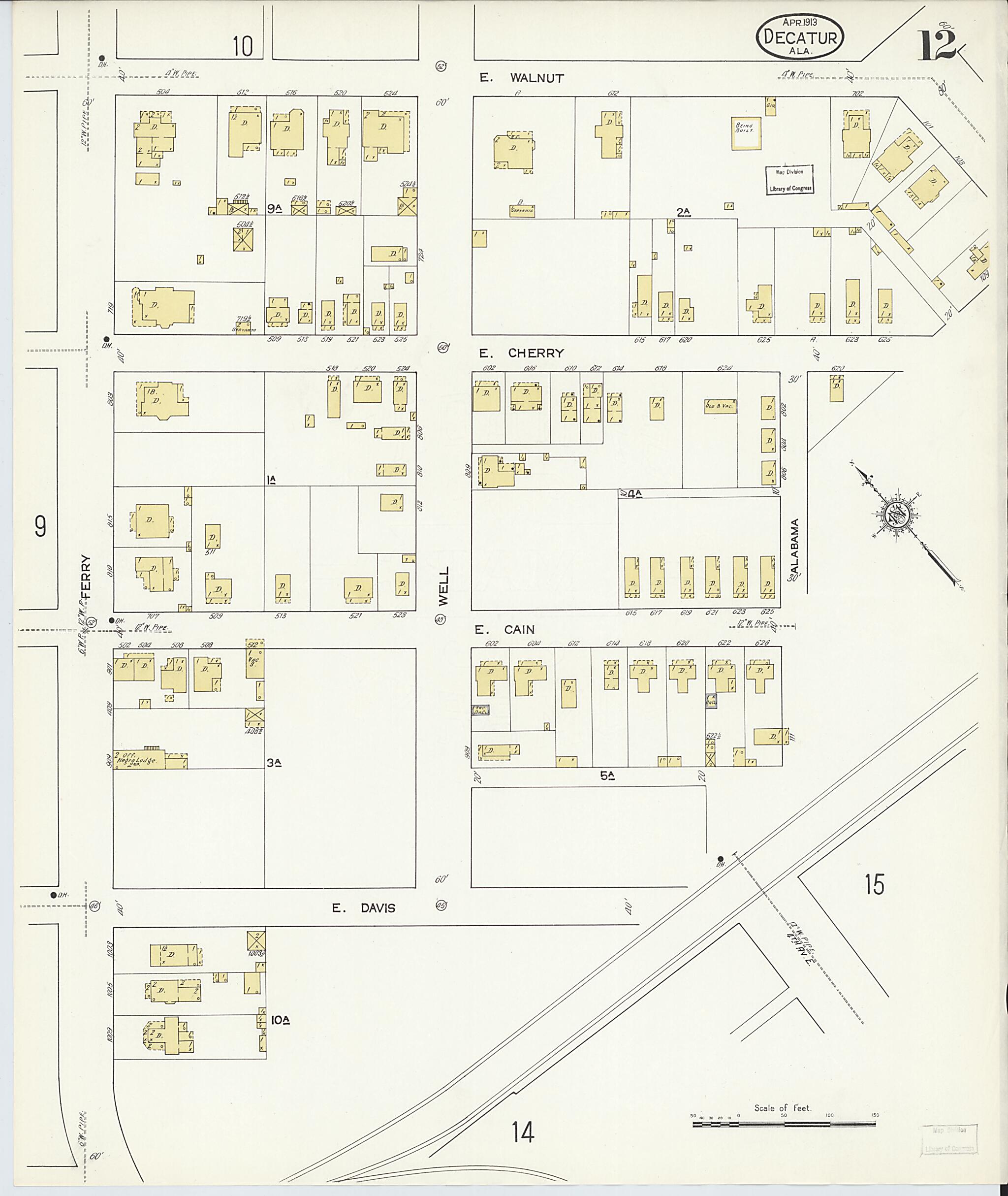 Decatur, Morgan County, Alabama 1913 (Sheet 12) by Relic Map Company
