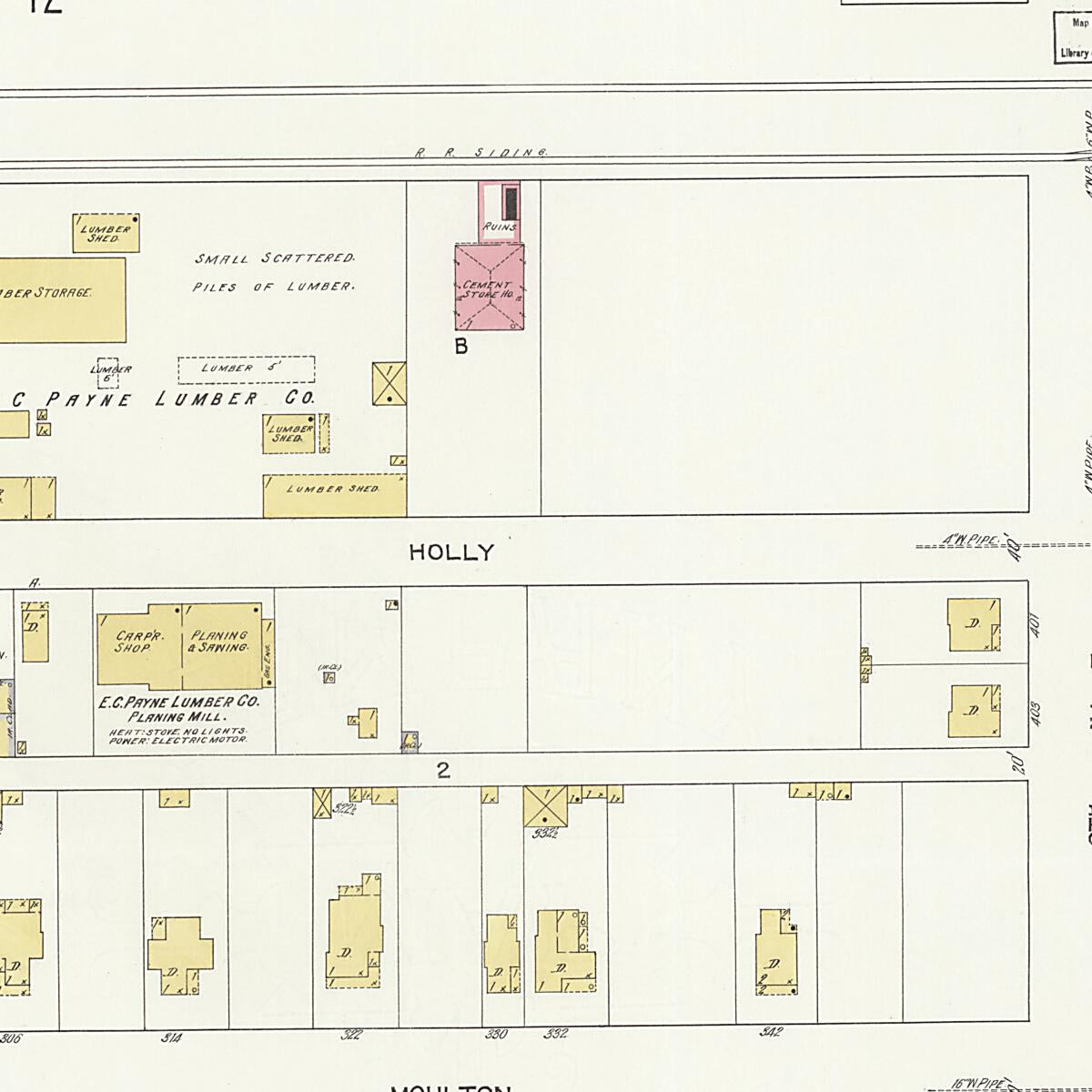 This old map of New Decatur, Morgan County, Alabama was created by Sanborn Map Company in 1913