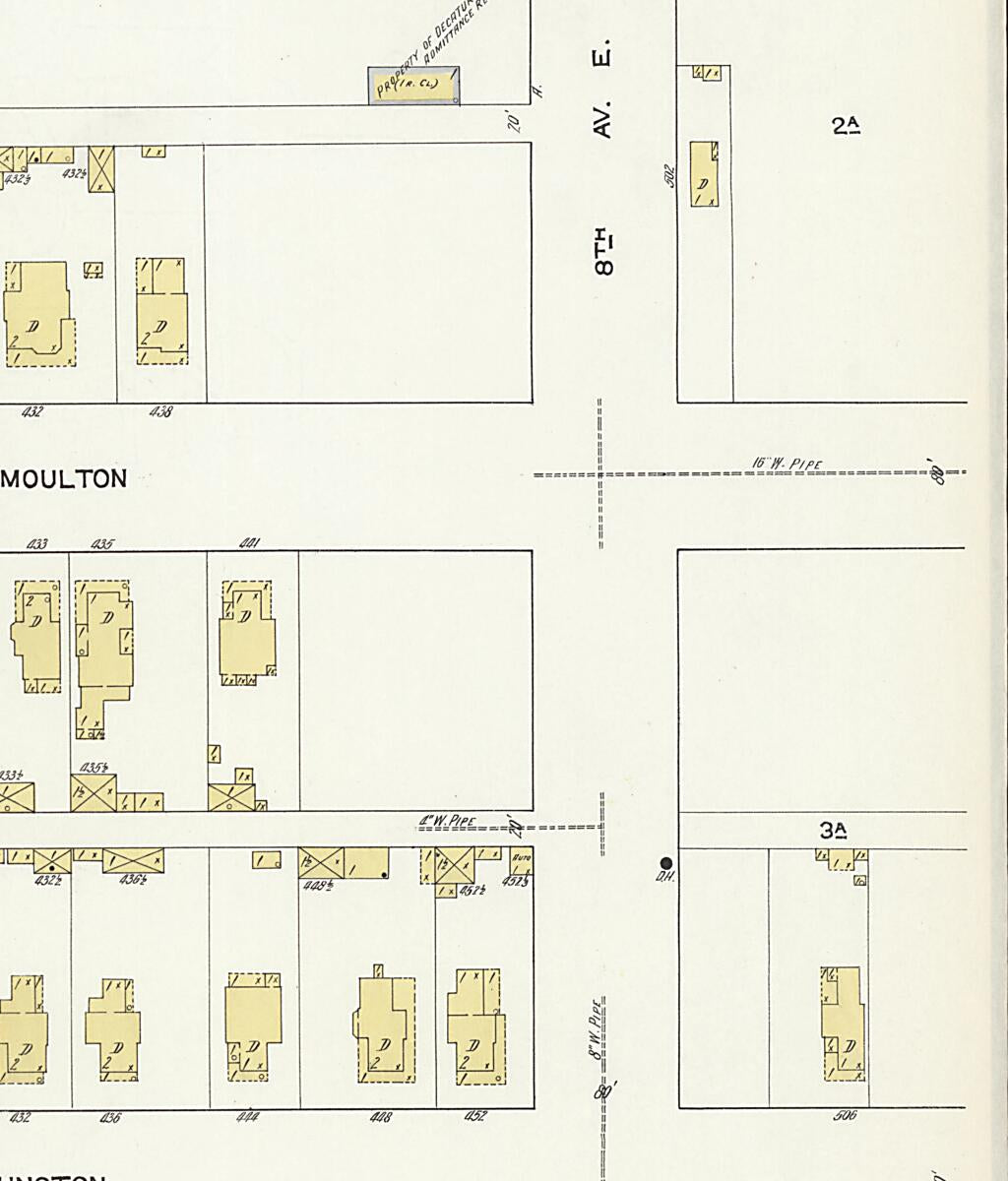 This old map of New Decatur, Morgan County, Alabama was created by Sanborn Map Company in 1913