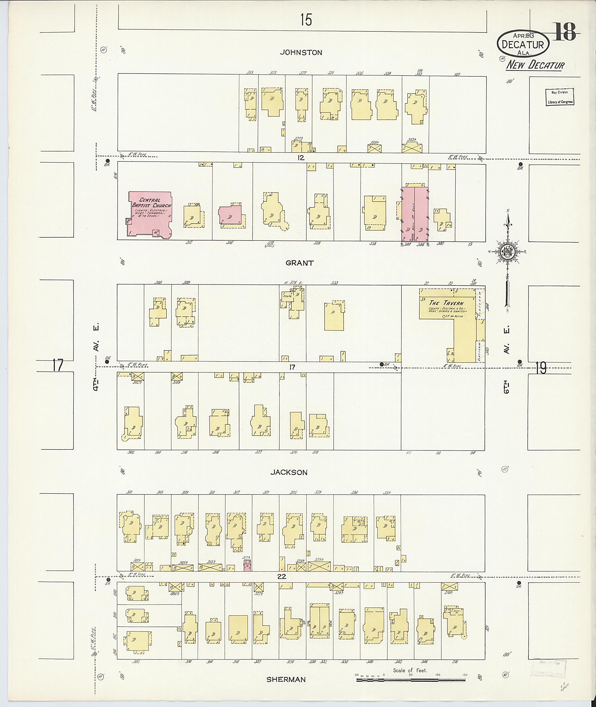Decatur, Morgan County, Alabama 1913 (Sheet 18) by Relic Map Company