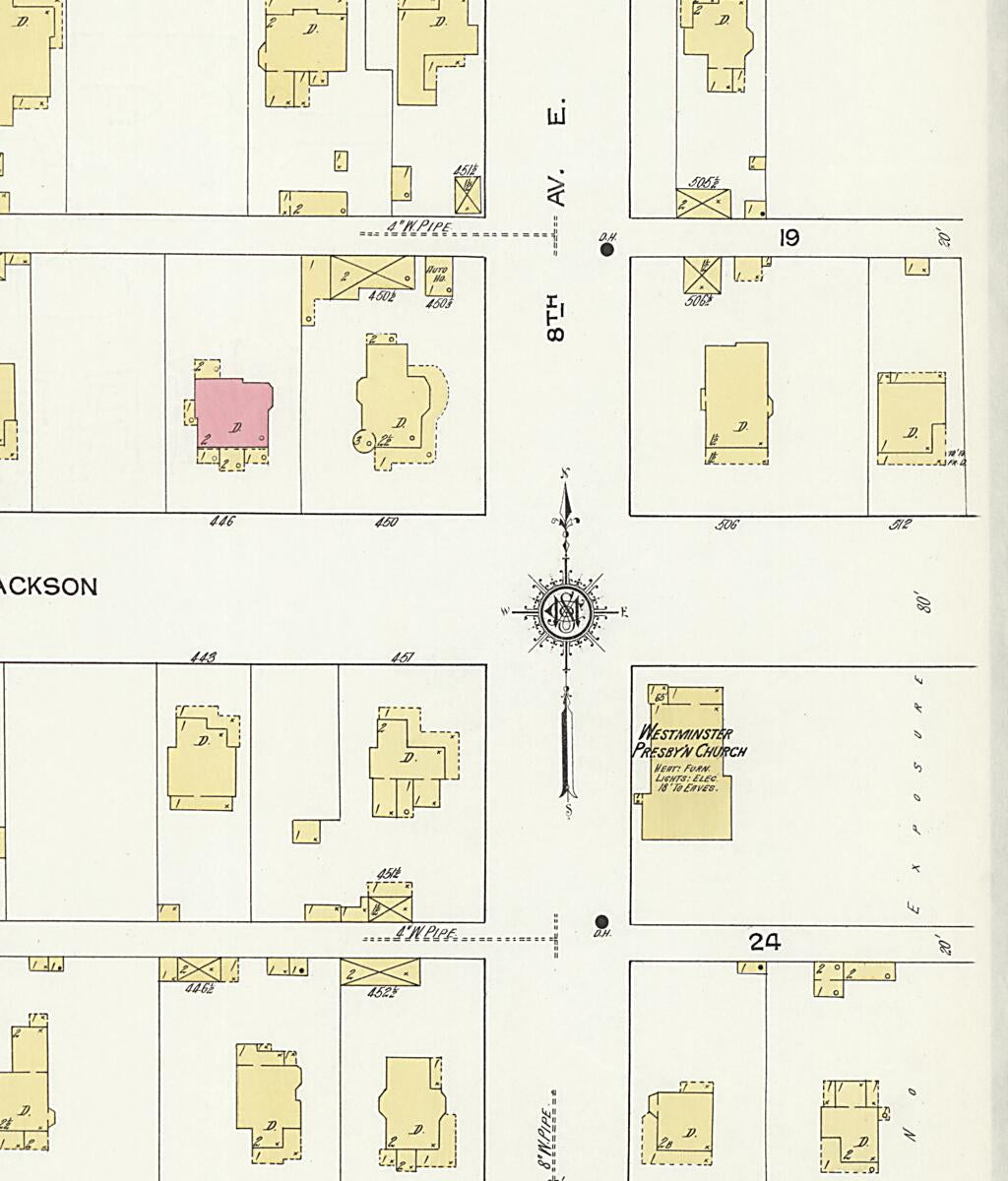 This old map of New Decatur, Morgan County, Alabama was created by Sanborn Map Company in 1913