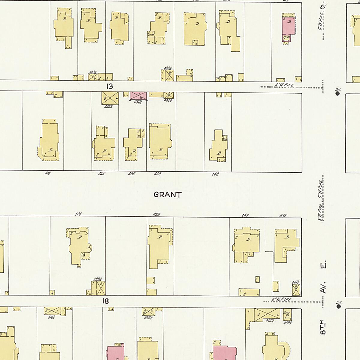 This old map of New Decatur, Morgan County, Alabama was created by Sanborn Map Company in 1913