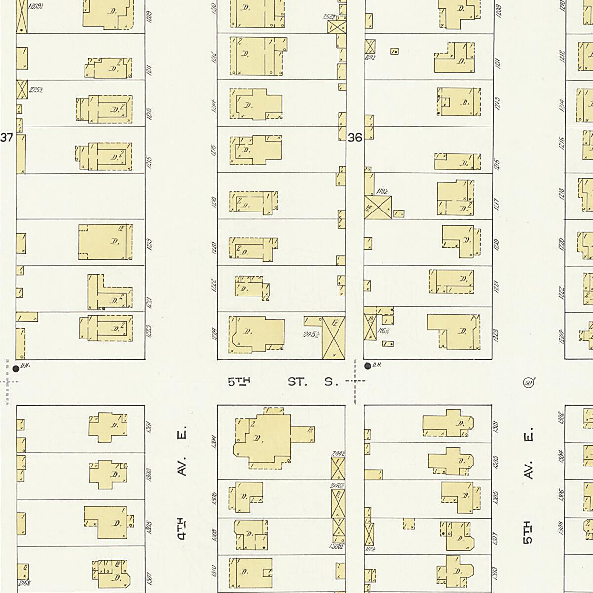 This old map of New Decatur, Morgan County, Alabama was created by Sanborn Map Company in 1913