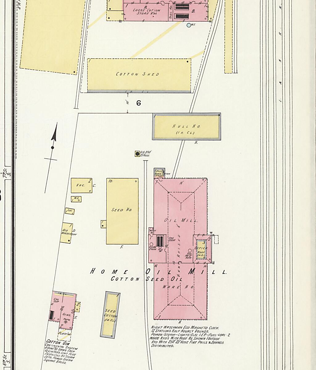 This old map of New Decatur, Morgan County, Alabama was created by Sanborn Map Company in 1913