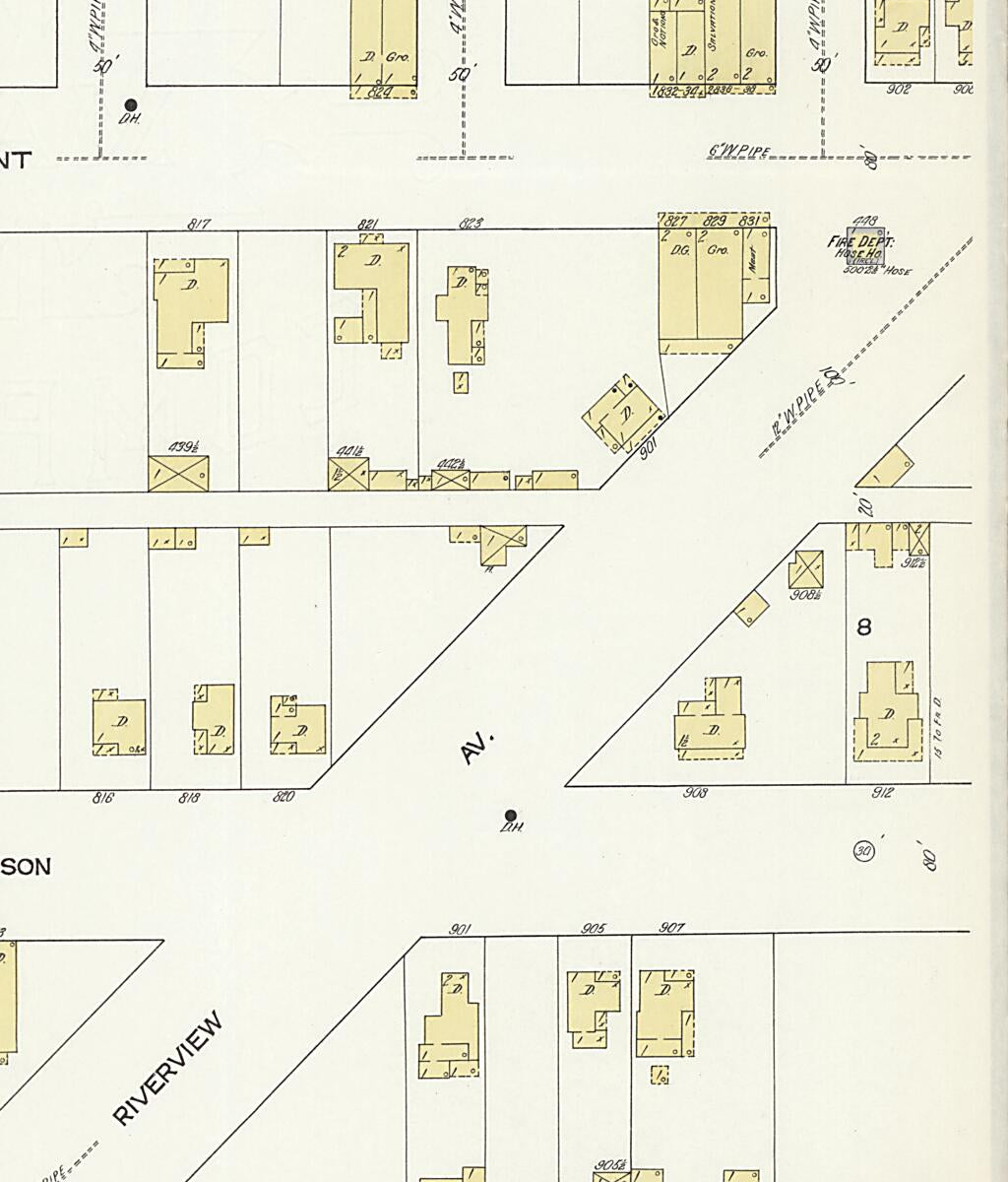 This old map of New Decatur, Morgan County, Alabama was created by Sanborn Map Company in 1913