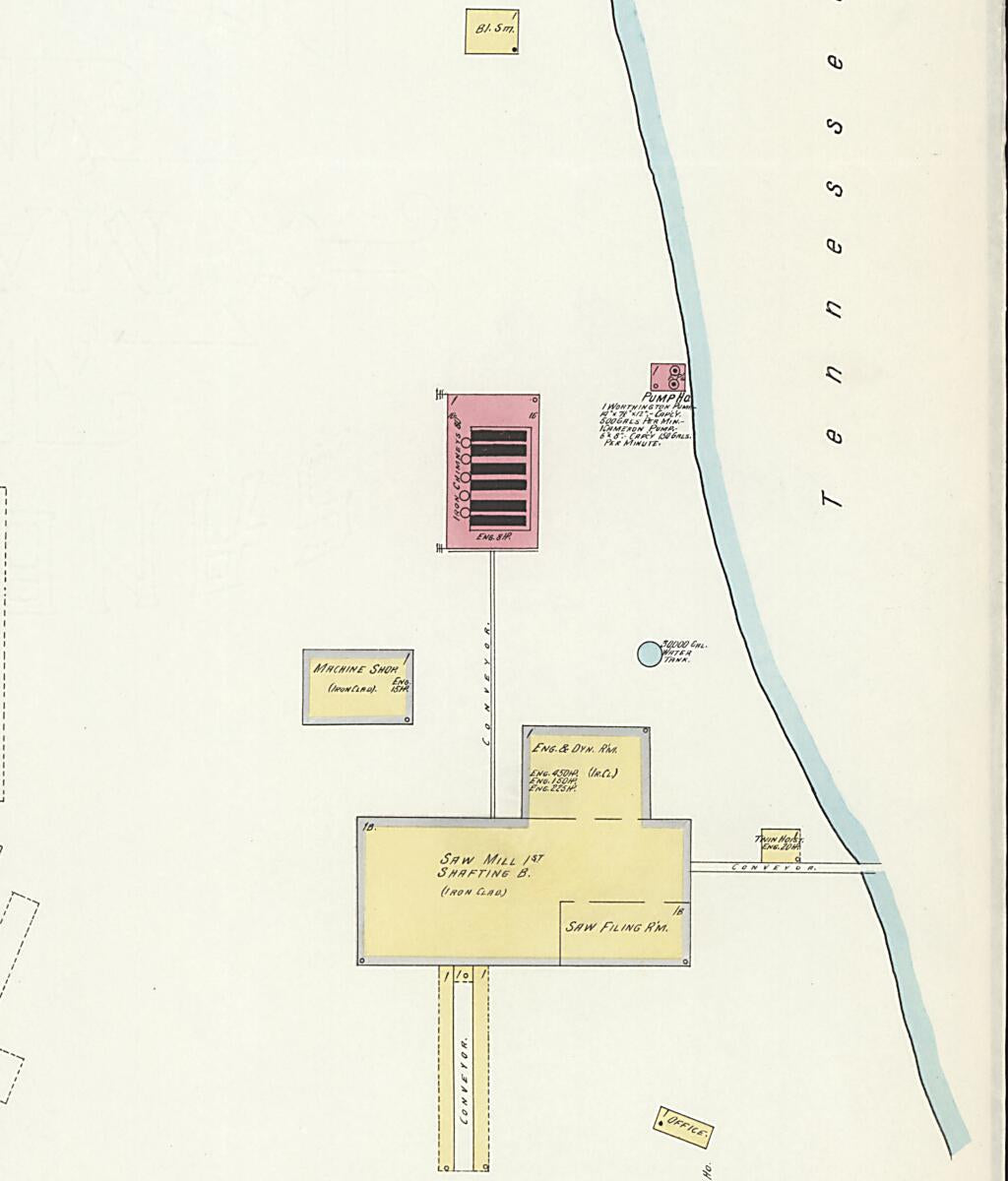 This old map of New Decatur, Morgan County, Alabama was created by Sanborn Map Company in 1913