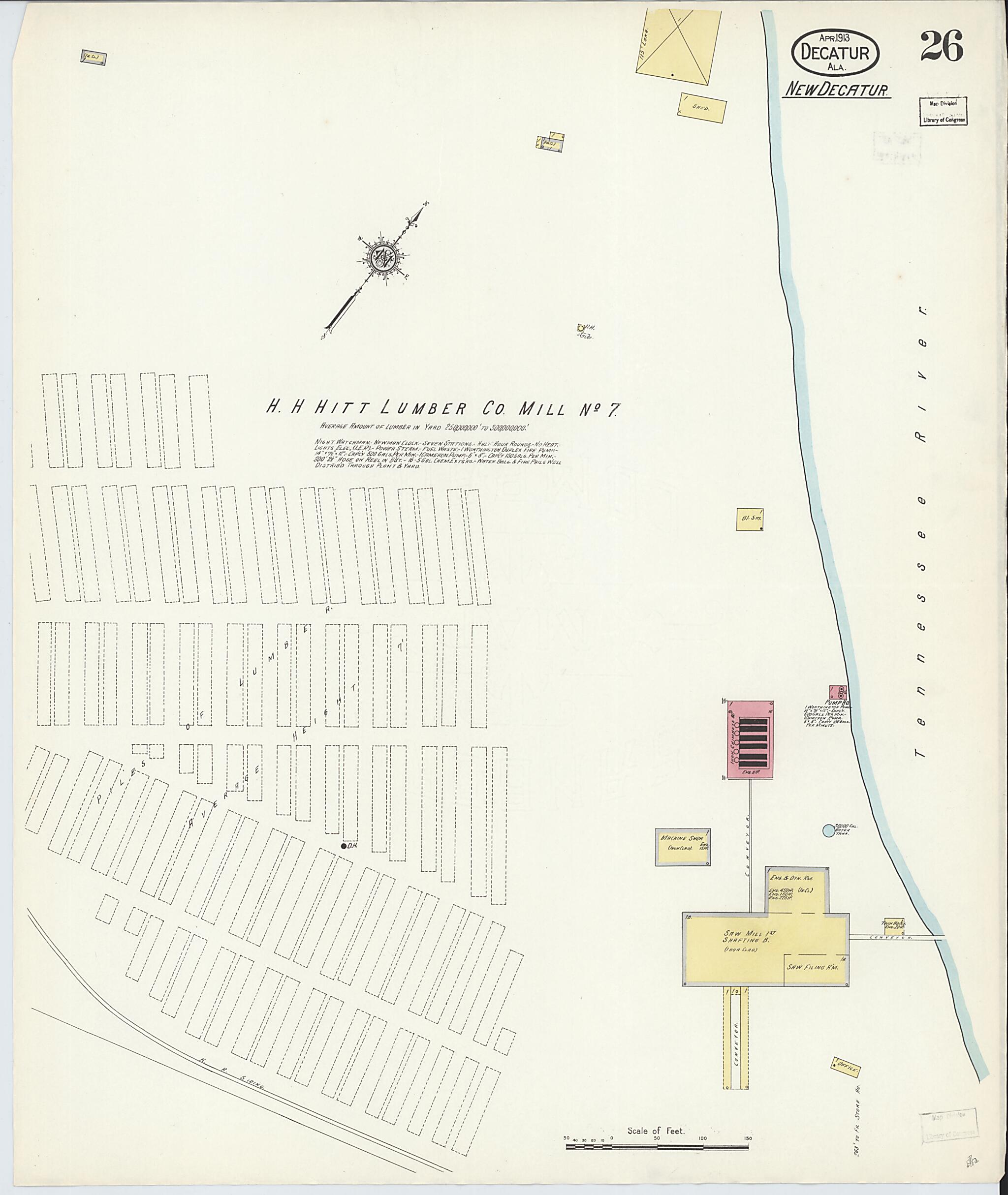 Decatur, Morgan County, Alabama 1913 (Sheet 26) by Relic Map Company