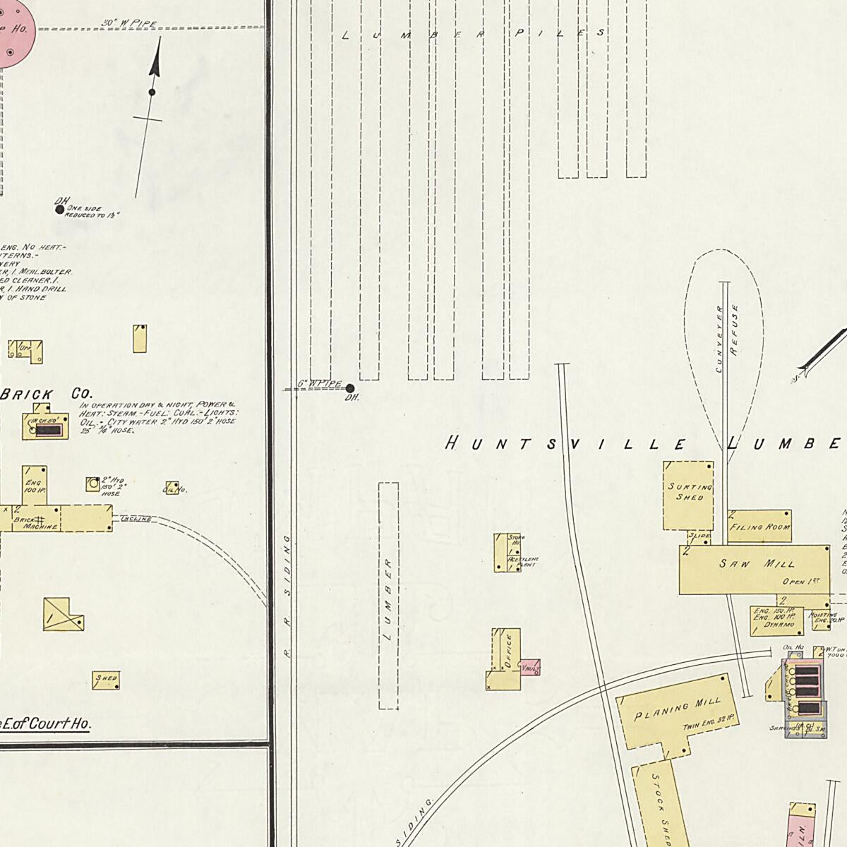 This old map of New Decatur, Morgan County, Alabama was created by Sanborn Map Company in 1913