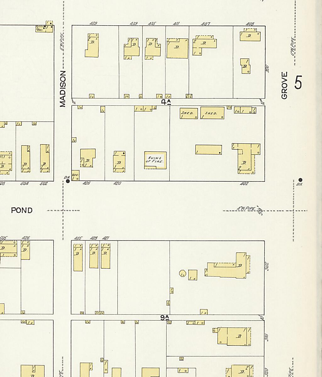 This old map of New Decatur, Morgan County, Alabama was created by Sanborn Map Company in 1913