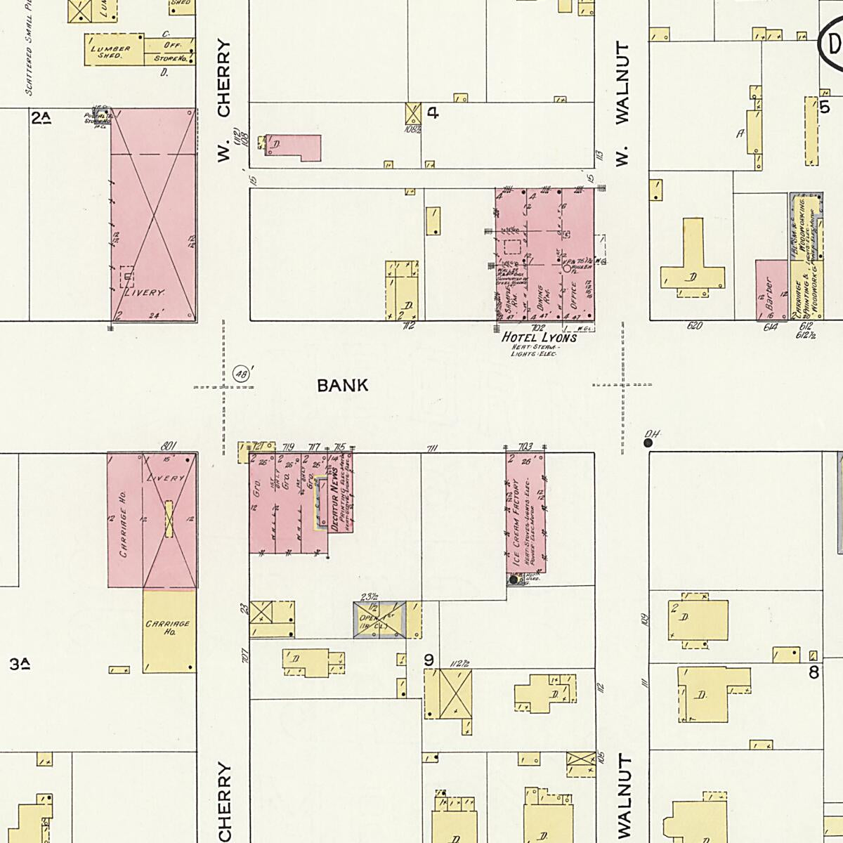 This old map of New Decatur, Morgan County, Alabama was created by Sanborn Map Company in 1913
