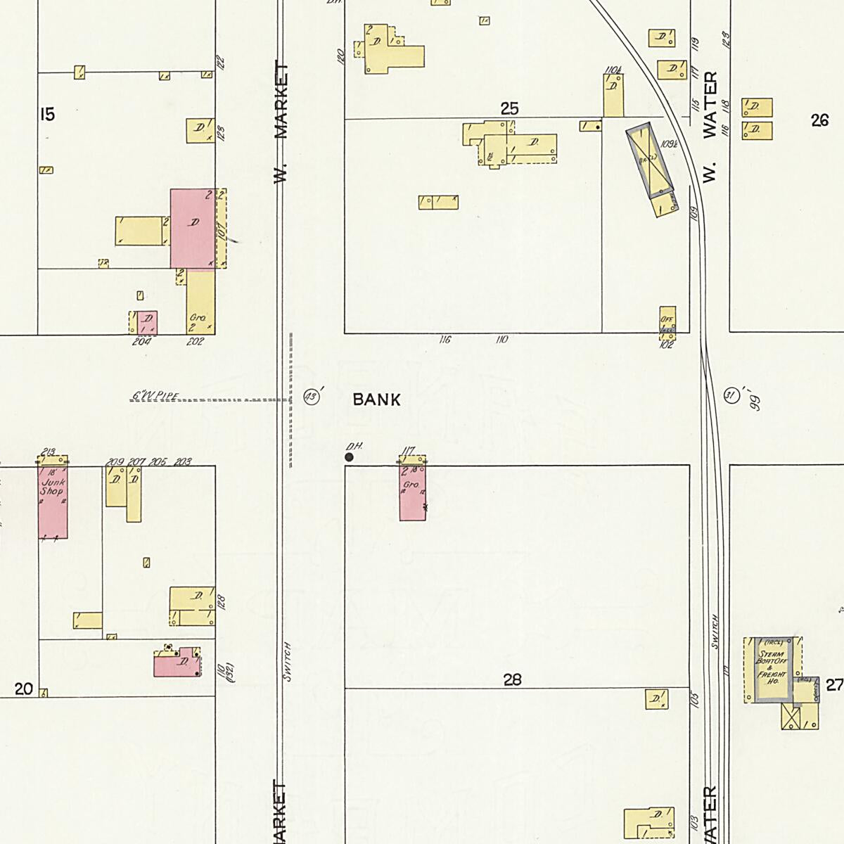 This old map of New Decatur, Morgan County, Alabama was created by Sanborn Map Company in 1913