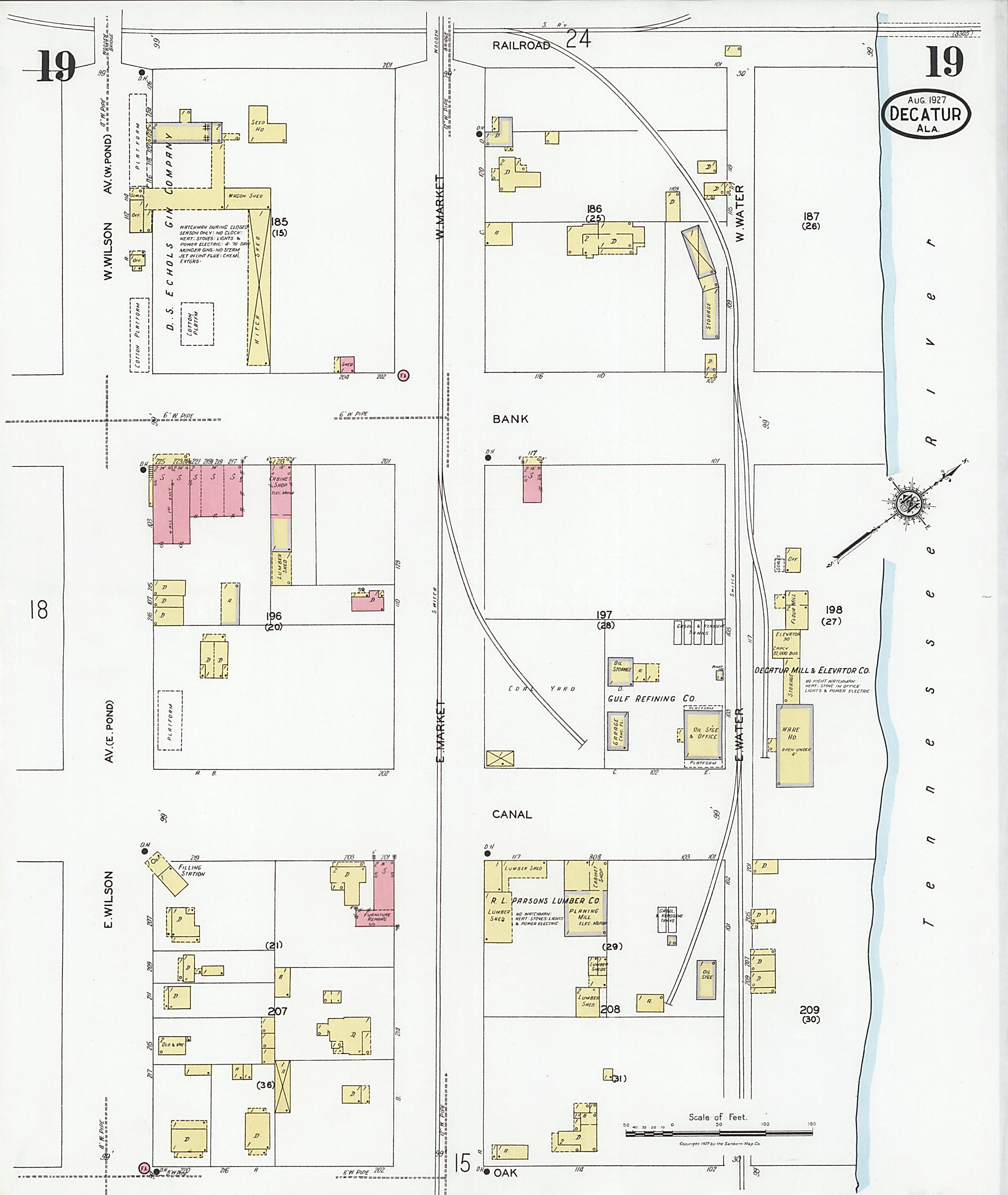 Decatur, Morgan County, Alabama 1927 (Sheet 20 of 42) by Relic Map Company