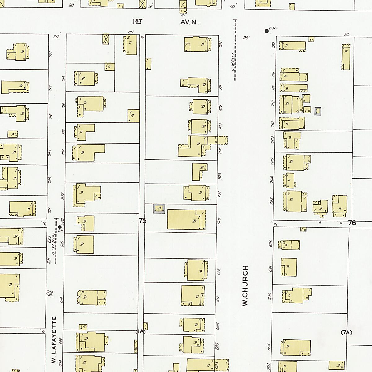 This old map of Decatur, Morgan County, Alabama was created by Sanborn Map Company in 1927