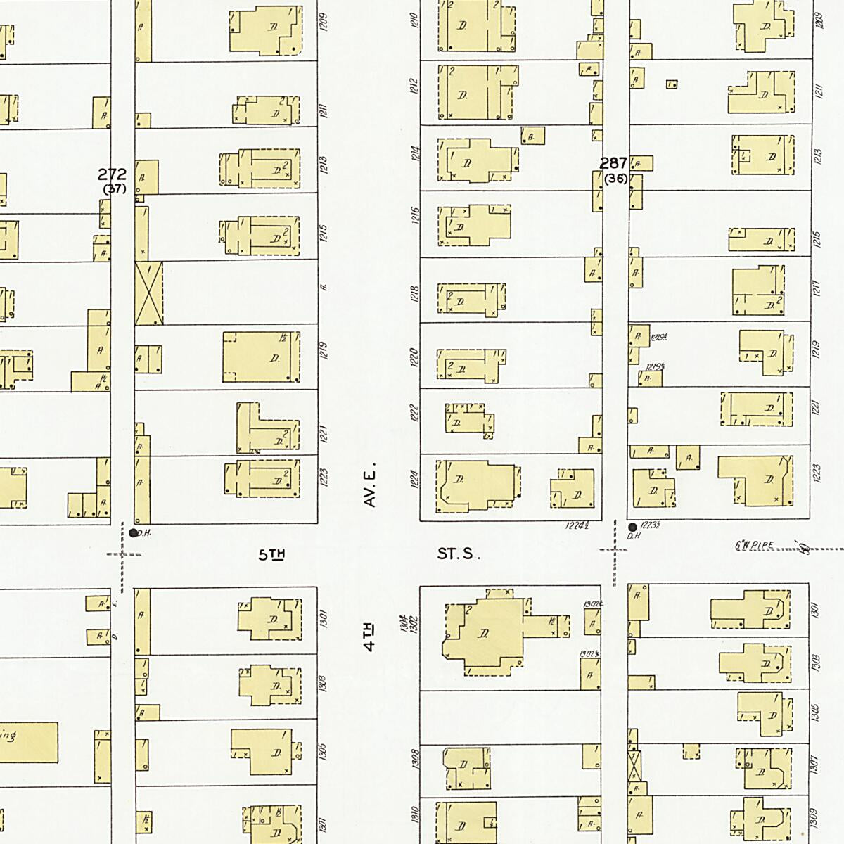 This old map of Decatur, Morgan County, Alabama was created by Sanborn Map Company in 1927