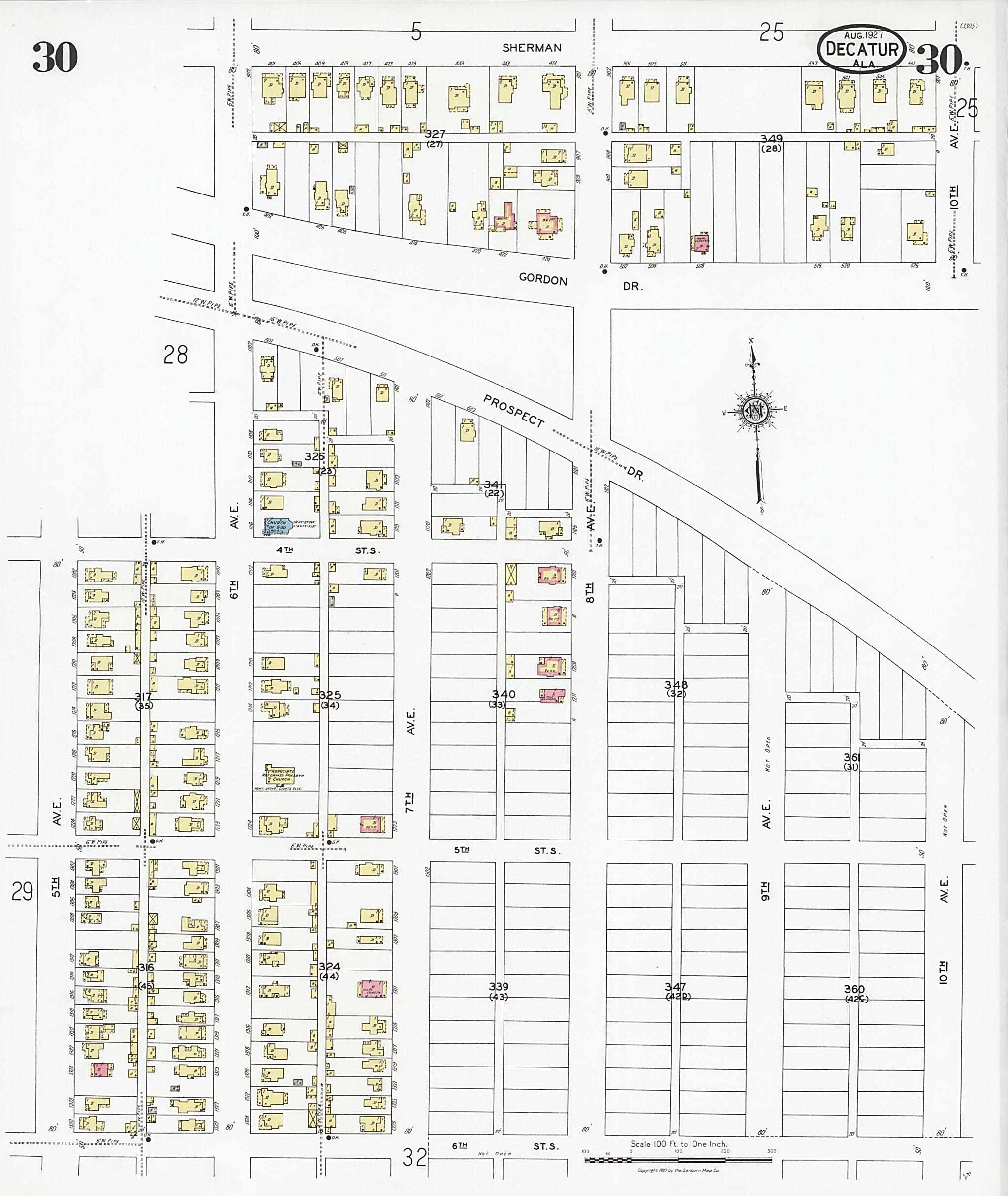 Decatur, Morgan County, Alabama 1927 (Sheet 31 of 42) by Relic Map Company