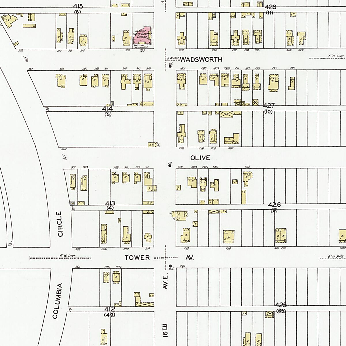 This old map of Decatur, Morgan County, Alabama was created by Sanborn Map Company in 1927