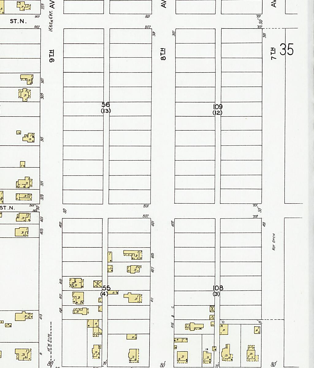 This old map of Decatur, Morgan County, Alabama was created by Sanborn Map Company in 1927