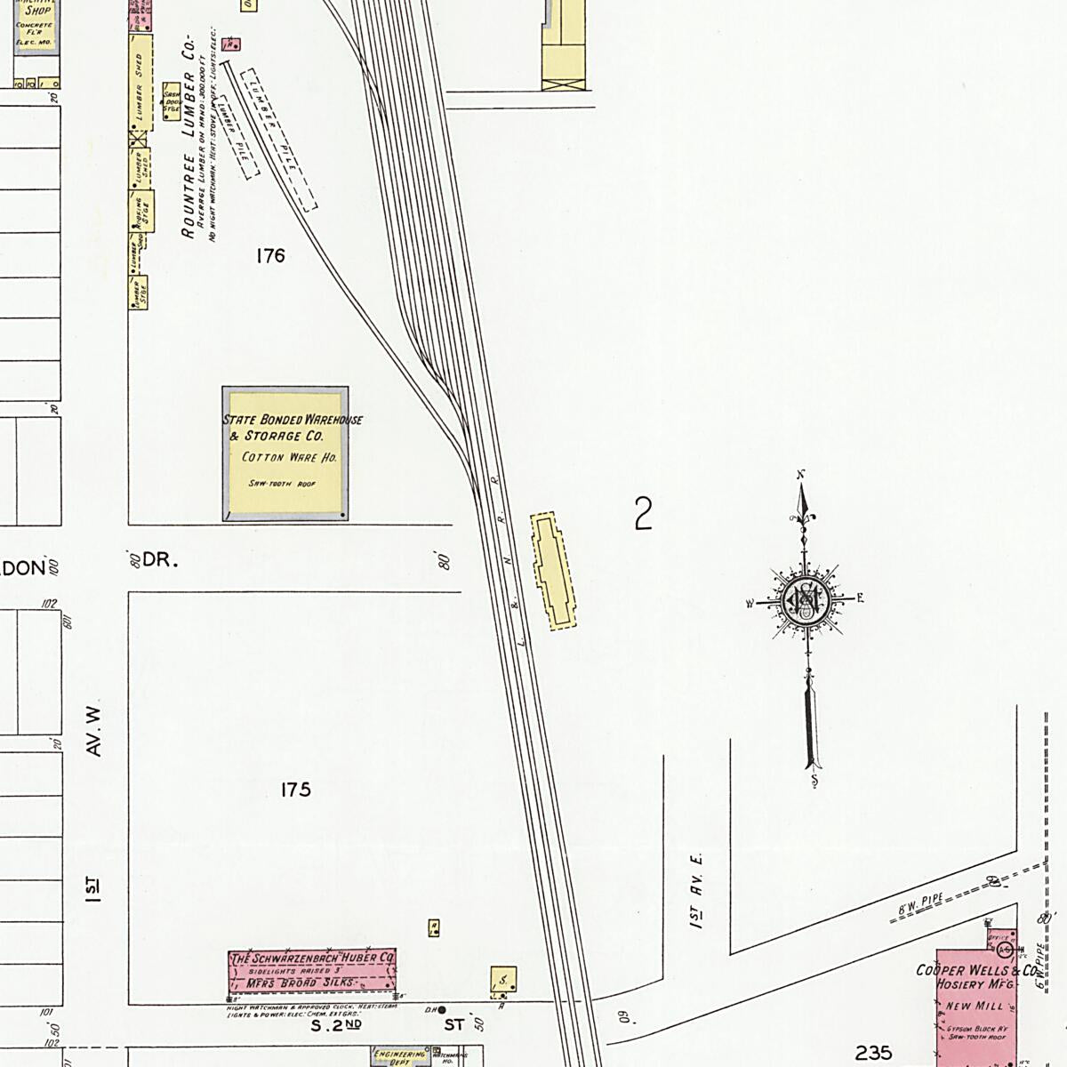 This old map of Decatur, Morgan County, Alabama was created by Sanborn Map Company in 1927