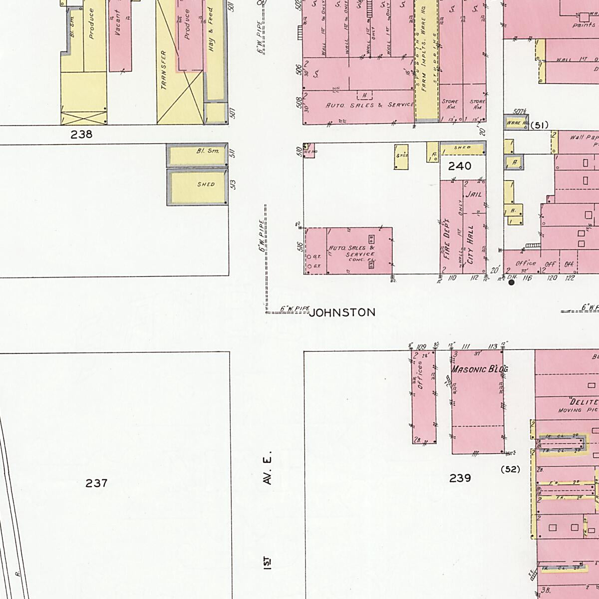 This old map of Decatur, Morgan County, Alabama was created by Sanborn Map Company in 1927