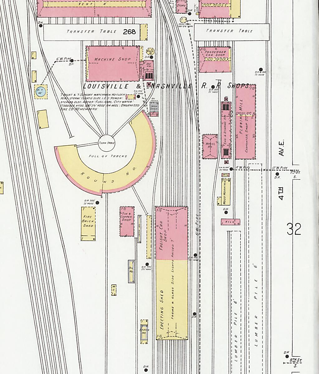 This old map of Decatur, Morgan County, Alabama was created by Sanborn Map Company in 1927