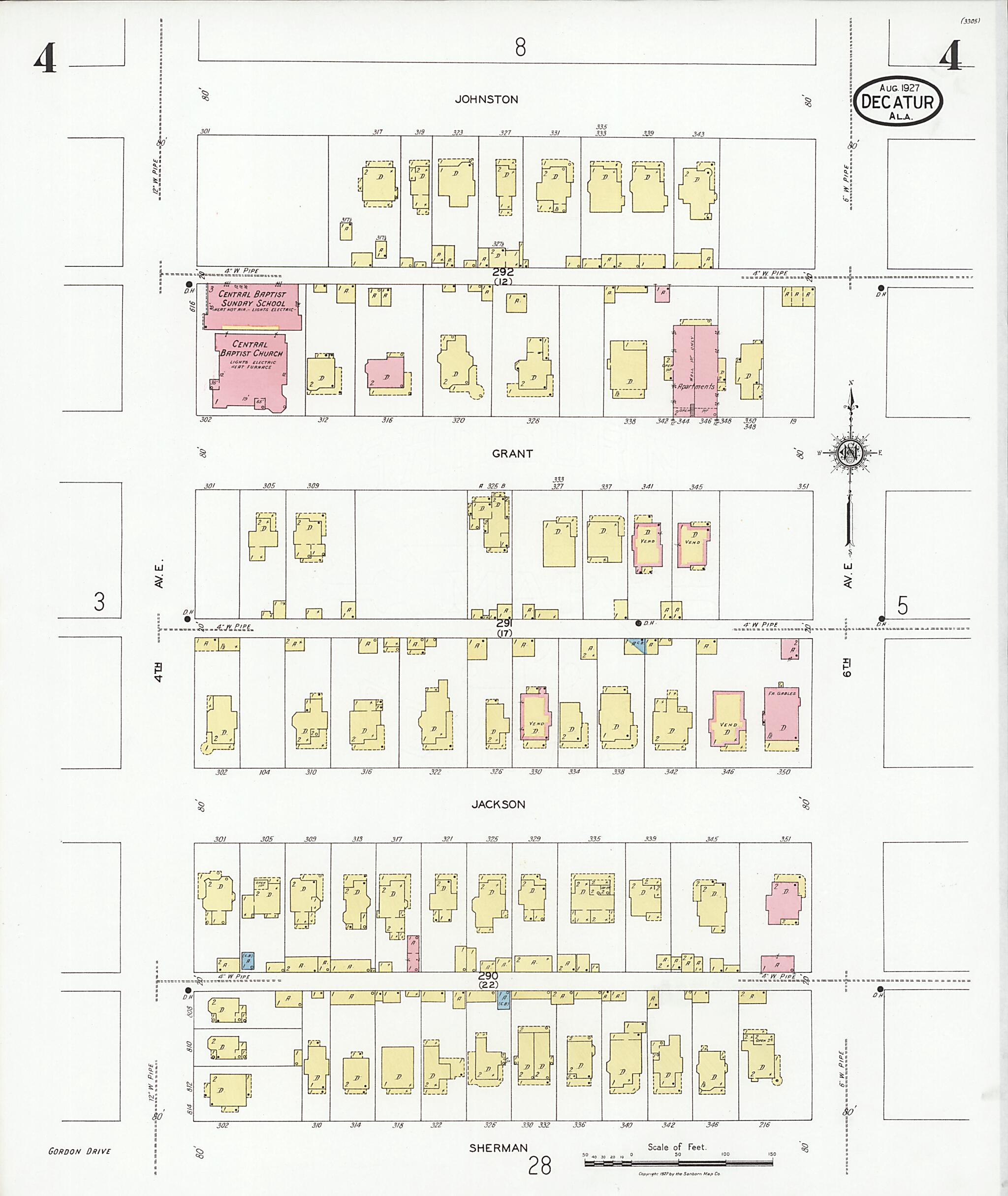 Decatur, Morgan County, Alabama 1927 (Sheet 5 of 42) by Relic Map Company
