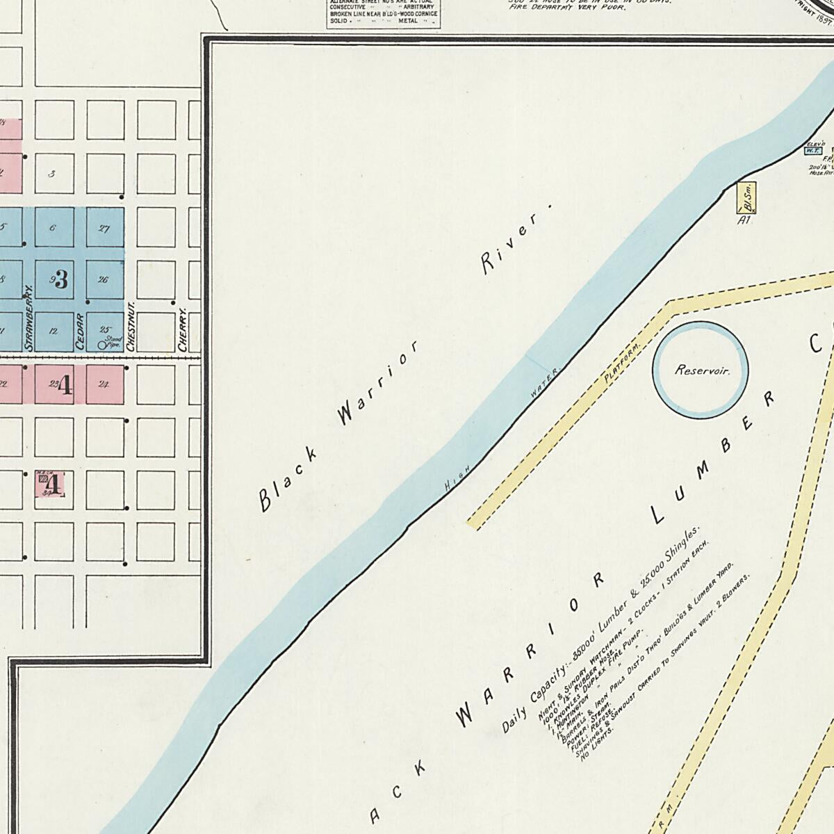 This old map of Demopolis, Marengo County, Alabama was created by Sanborn Map Company in 1897