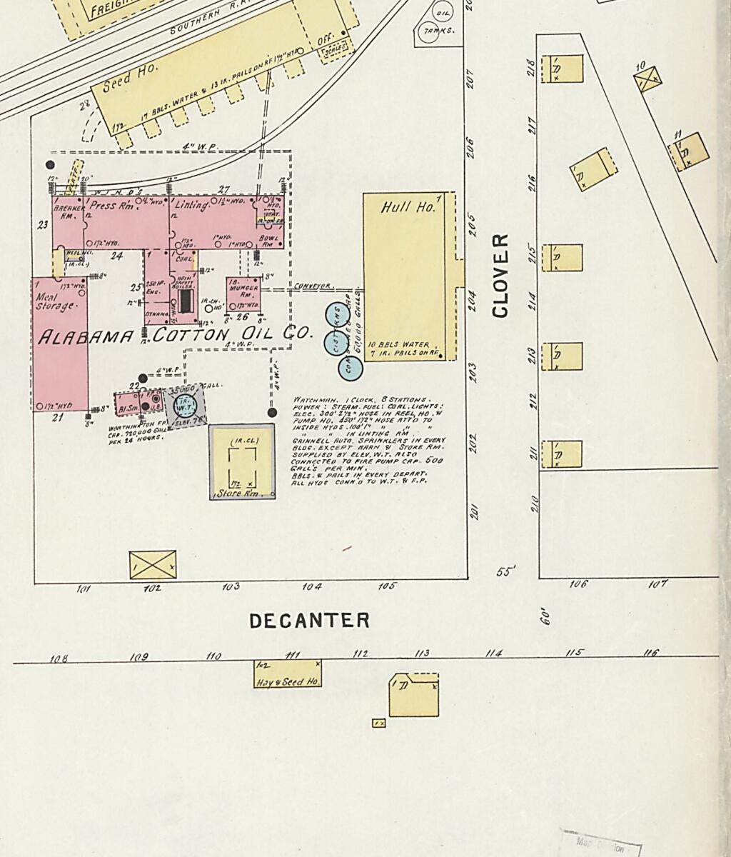 This old map of Demopolis, Marengo County, Alabama was created by Sanborn Map Company in 1897