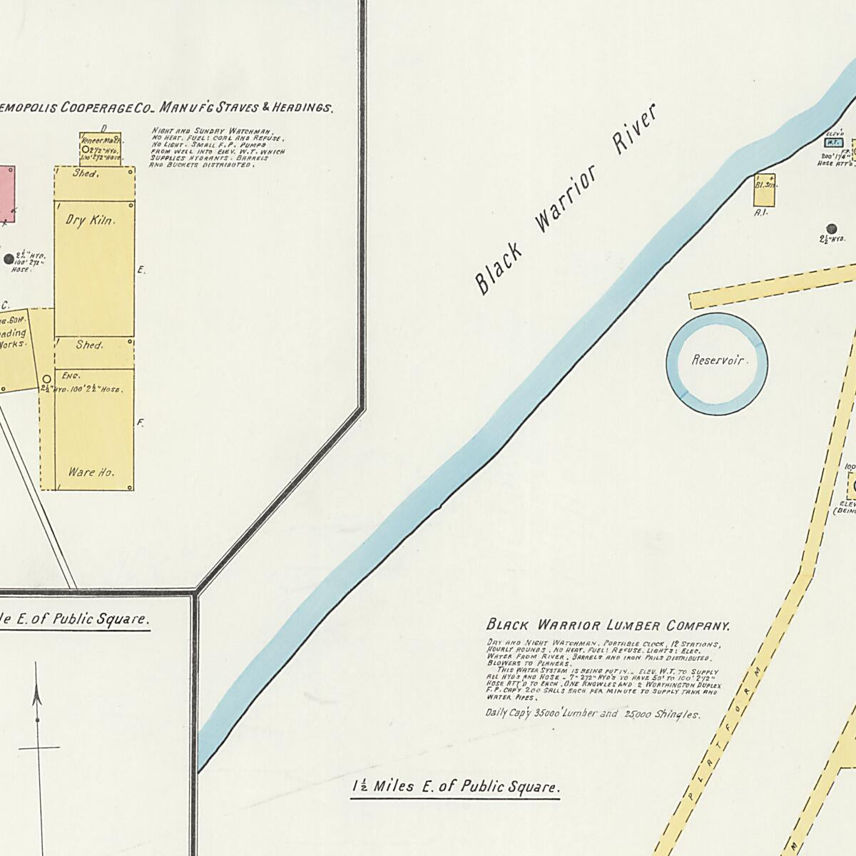 This old map of Demopolis, Marengo County, Alabama was created by Sanborn Map Company in 1903
