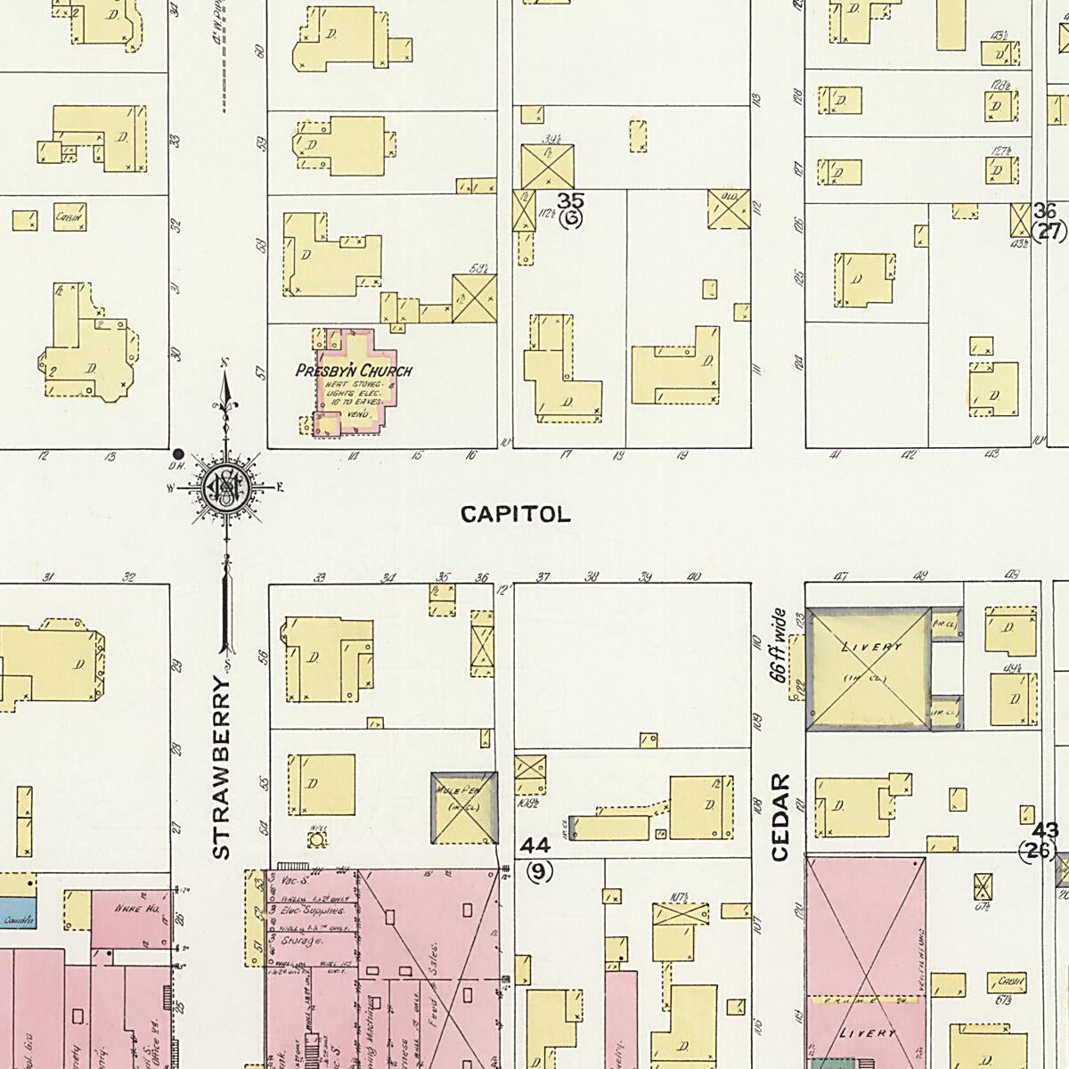 This old map of Demopolis, Marengo County, Alabama was created by Sanborn Map Company in 1909