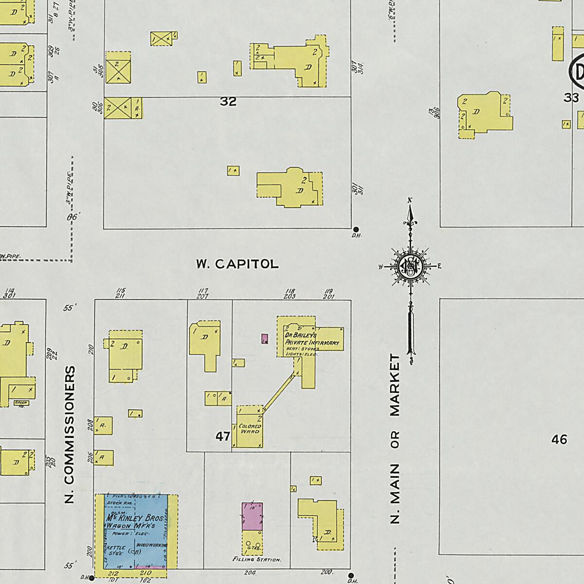 This old map of Demopolis, Marengo County, Alabama was created by Sanborn Map Company in 1924