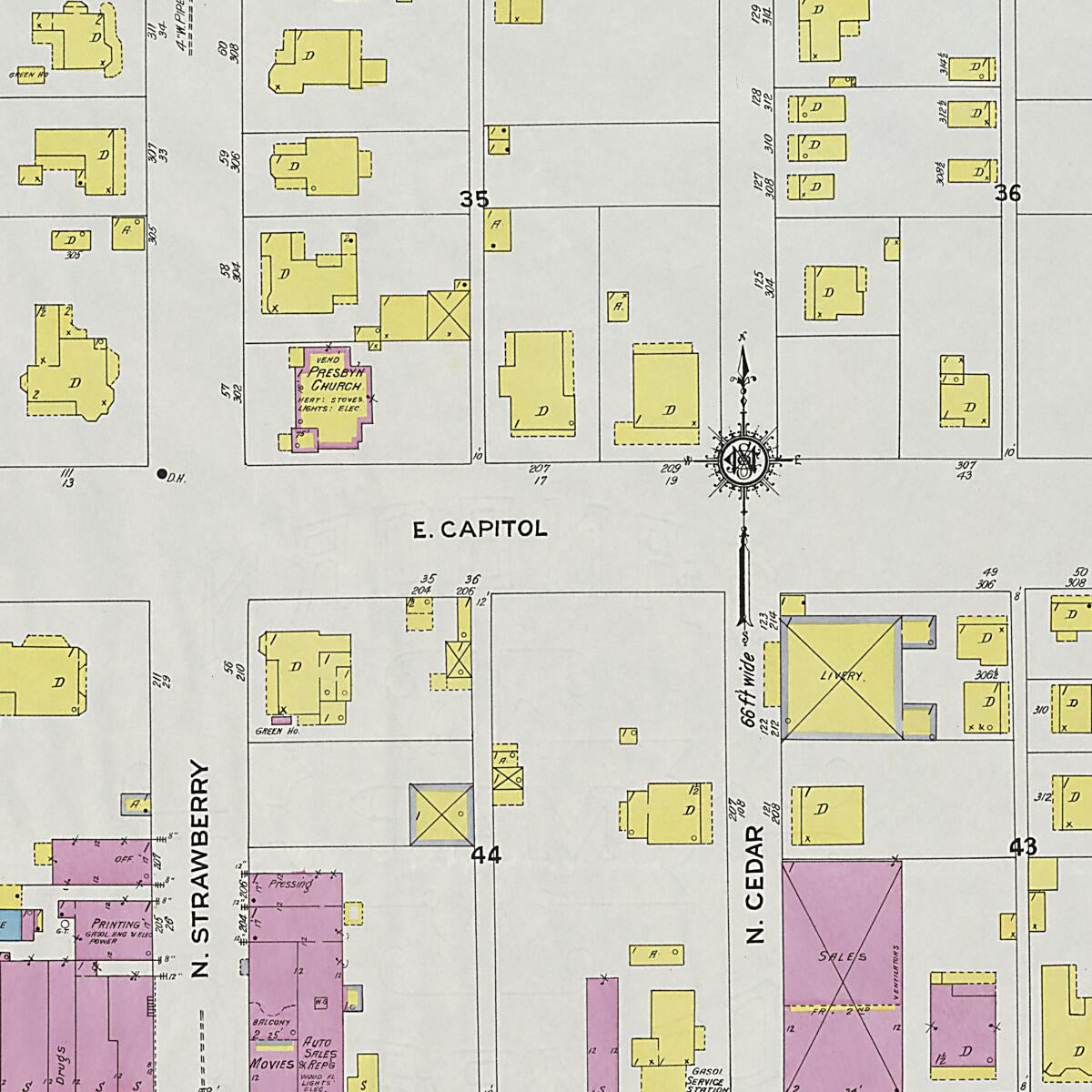 This old map of Demopolis, Marengo County, Alabama was created by Sanborn Map Company in 1924