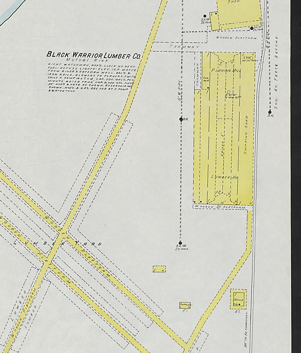 This old map of Demopolis, Marengo County, Alabama was created by Sanborn Map Company in 1924