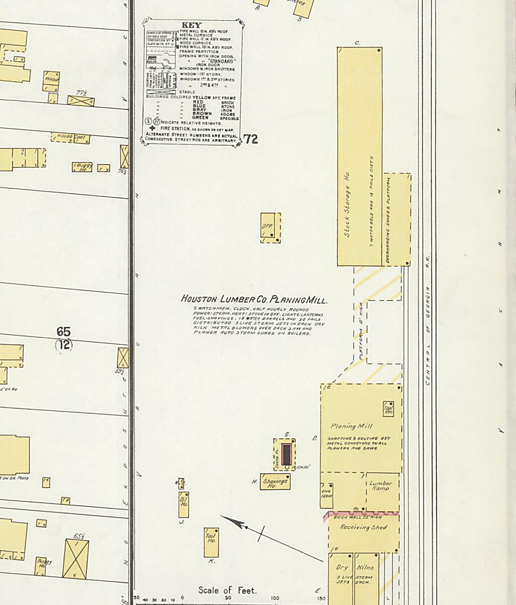 This old map of Dothan, Houston County, Alabama was created by Sanborn Map Company in 1903