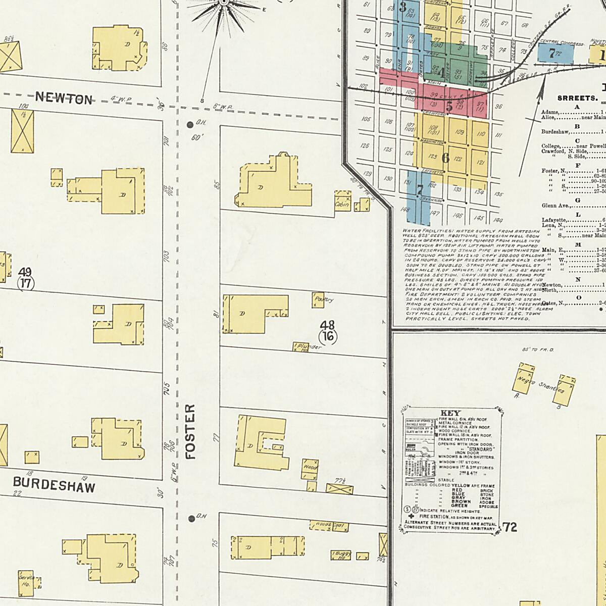 This old map of Dothan, Houston County, Alabama was created by Sanborn Map Company in 1903