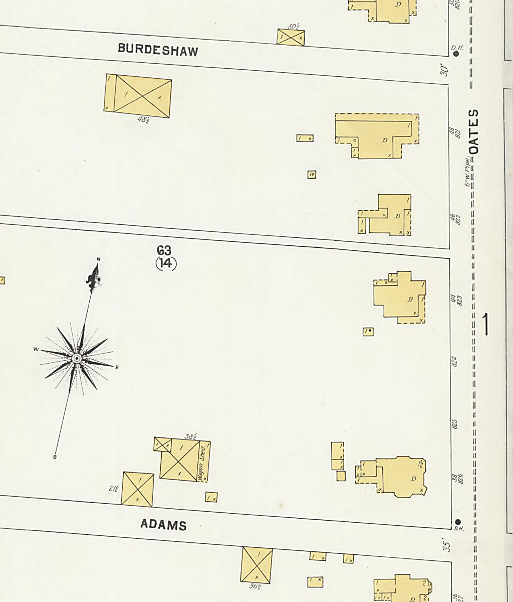 This old map of Dothan, Houston County, Alabama was created by Sanborn Map Company in 1903