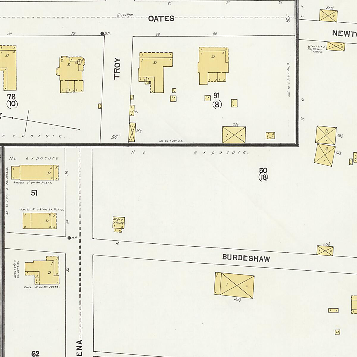 This old map of Dothan, Houston County, Alabama was created by Sanborn Map Company in 1903