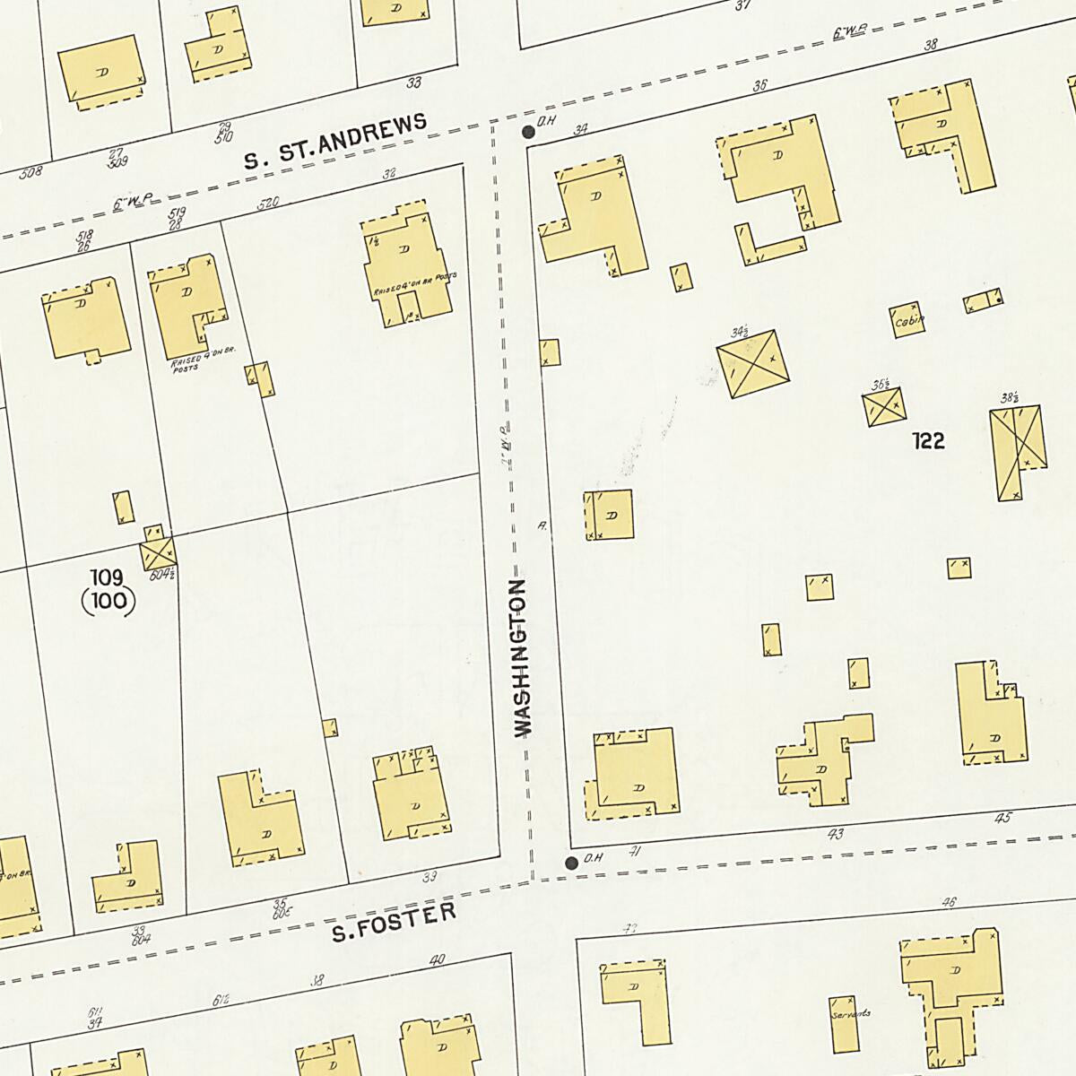 This old map of Dothan, Houston County, Alabama was created by Sanborn Map Company in 1903