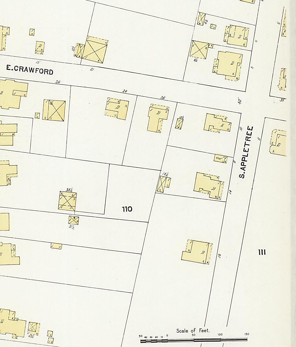 This old map of Dothan, Houston County, Alabama was created by Sanborn Map Company in 1907