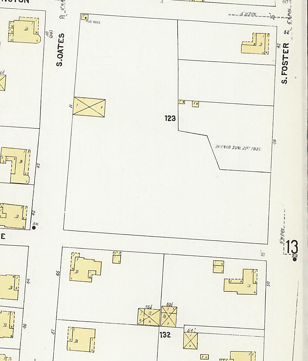 This old map of Dothan, Houston County, Alabama was created by Sanborn Map Company in 1907