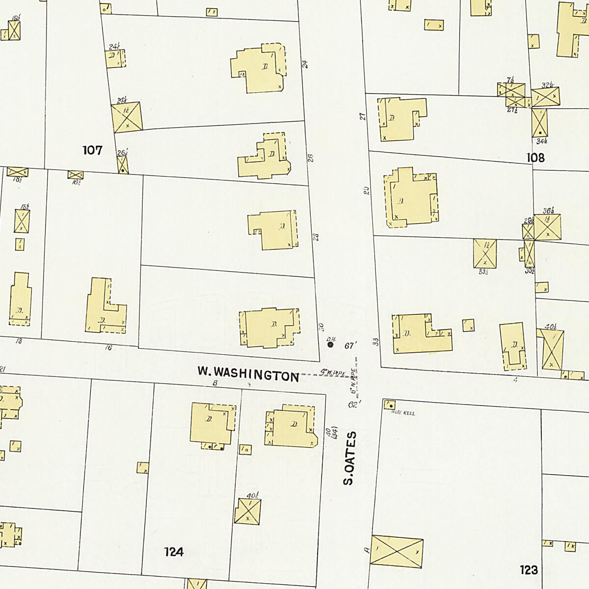 This old map of Dothan, Houston County, Alabama was created by Sanborn Map Company in 1907